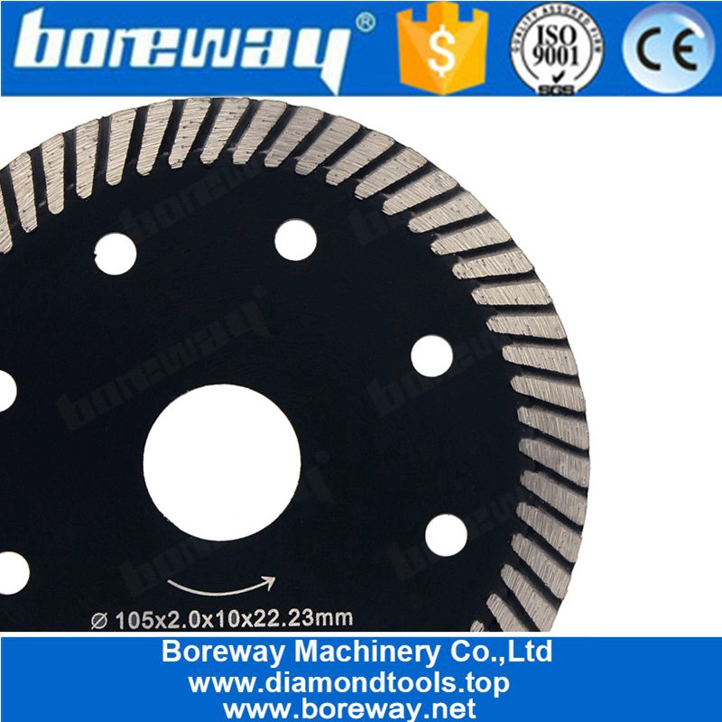 4 인치 다이아몬드 터보 절단 디스크는 화강암 대리석 돌을 위해 톱날을