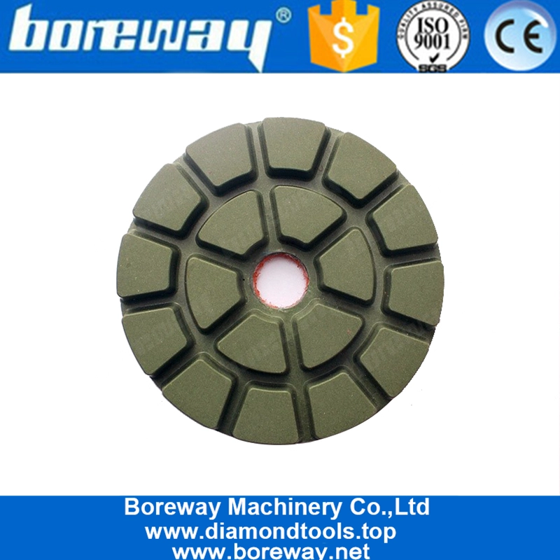 石のコンクリートのための4インチのダイヤモンドのぬれた磨くパッドの研摩剤用具