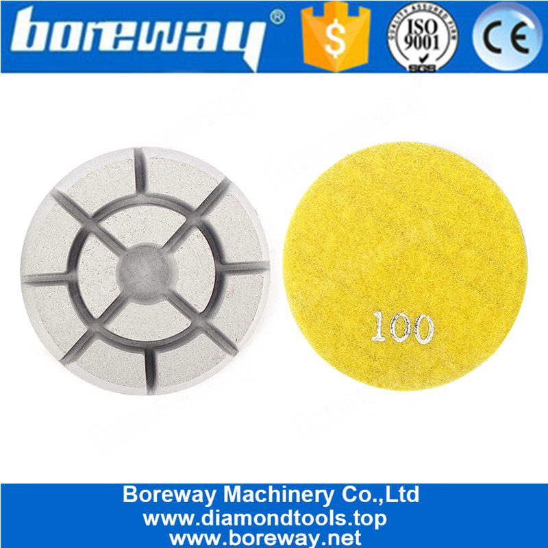 4 Inch Dry Wet Use Diamond Floor Renovate Pads For Marble Granite Concrete