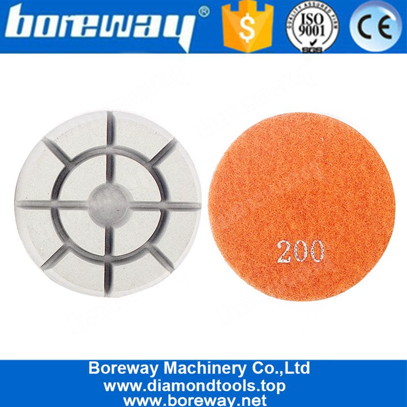 4 Inch Dry Wet Use Diamond Floor Renovate Pads For Marble Granite Concrete