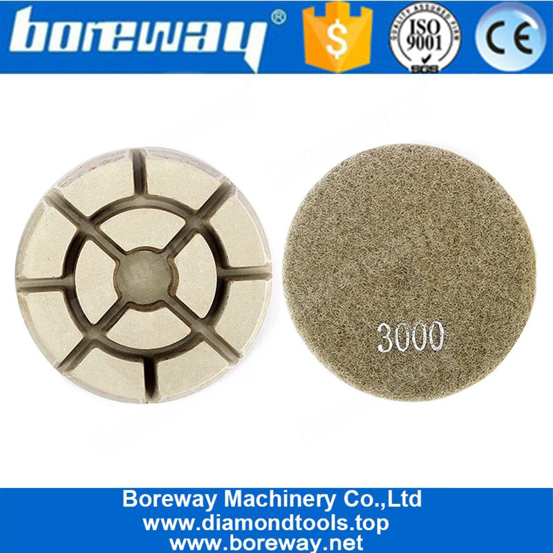 4 Inch Dry Wet Use Diamond Floor Renovate Pads For Marble Granite Concrete