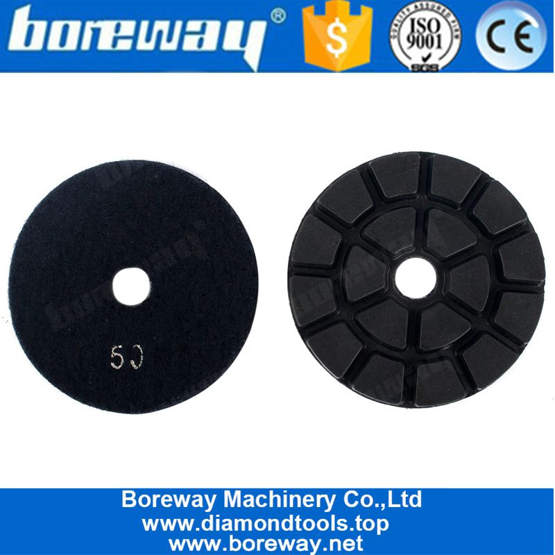 4 Inch Floor Renovate Diamond Resin Bond Polishing Pads For Stone Concrete