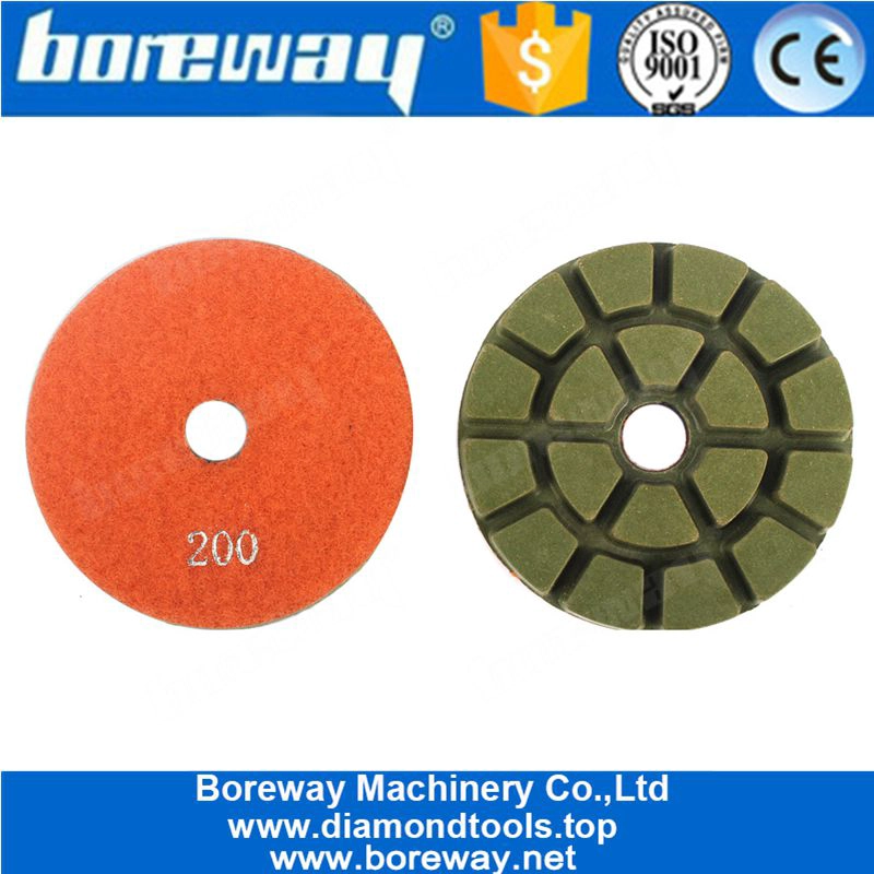 4 Inch Floor Renovate Diamond Resin Bond Polishing Pads For Stone Concrete