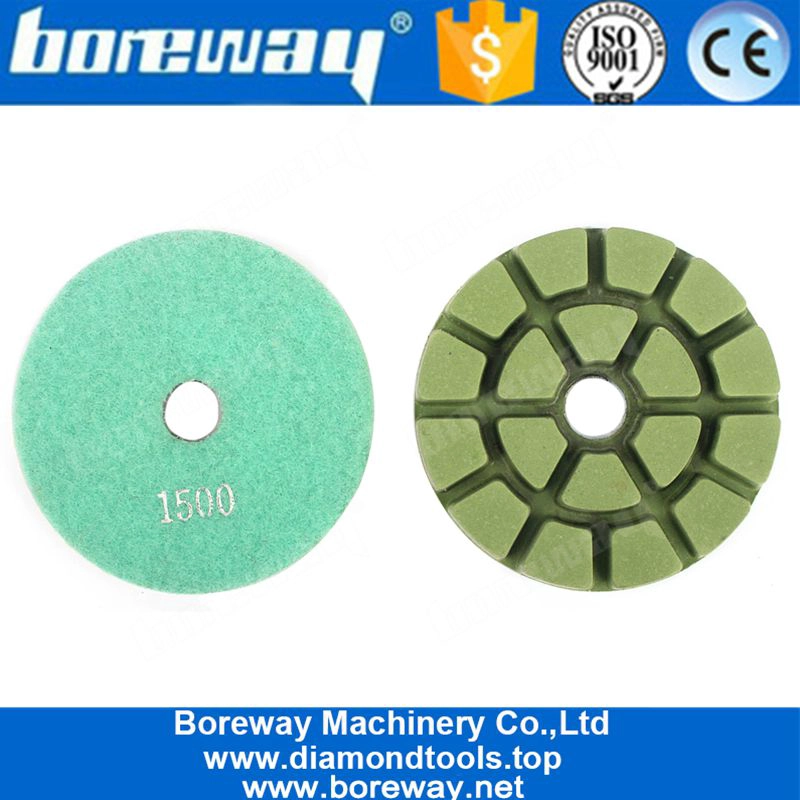4 Inch Floor Renovate Diamond Resin Bond Polishing Pads For Stone Concrete