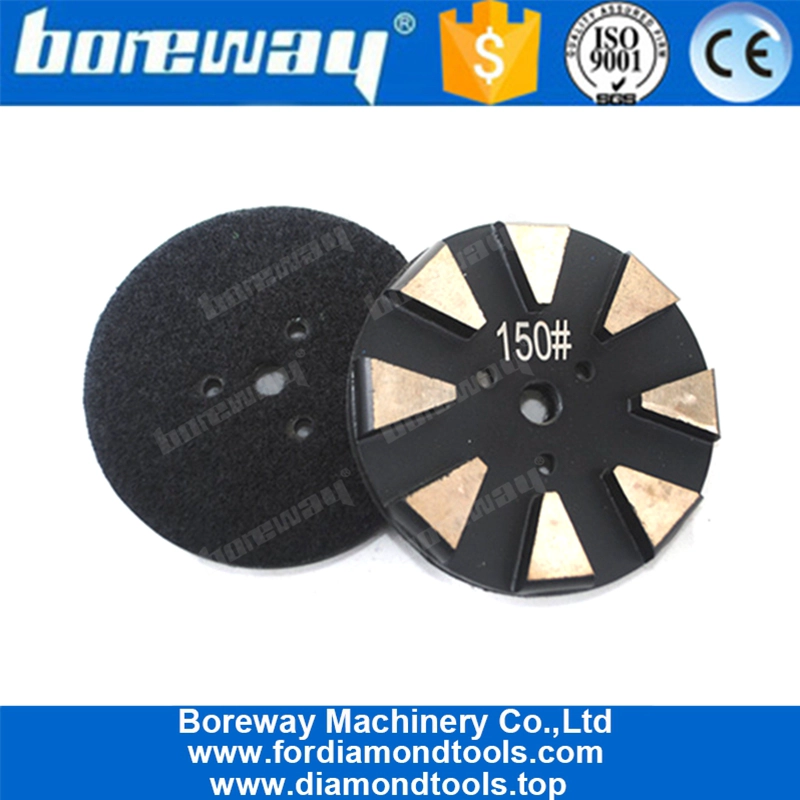 Platorello in metallo diamantato con gancio e anello da 4 pollici con barra a 8 triangoli