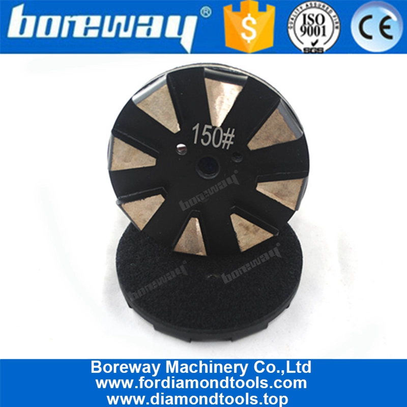 Platorello in metallo diamantato con gancio e anello da 4 pollici con barra a 8 triangoli