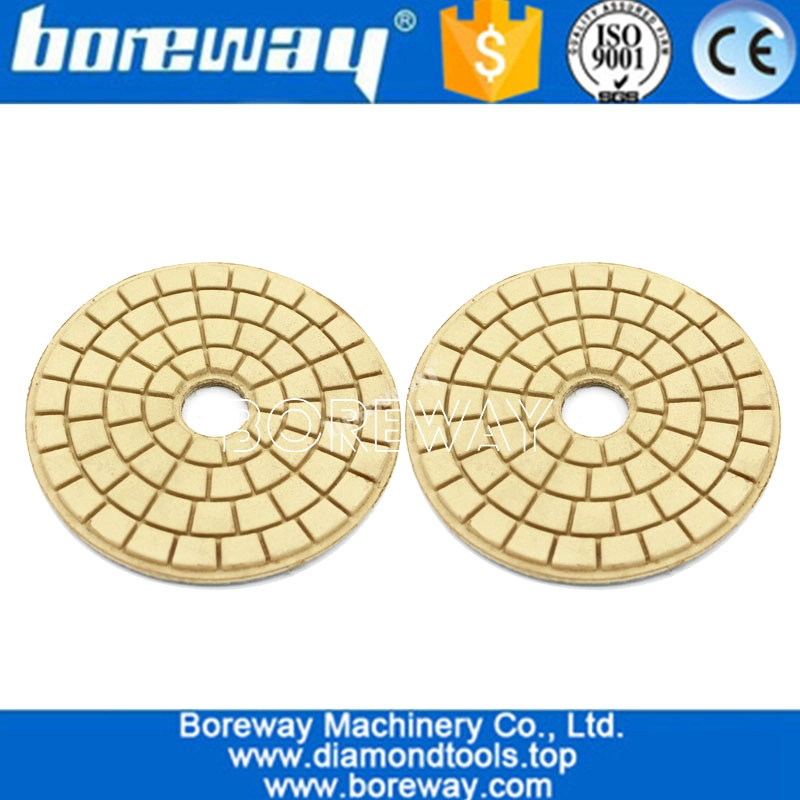 ग्रेनाइट के लिए 4 इंच गीले उपयोग हीरा चमकाने सफेद बफ पैड