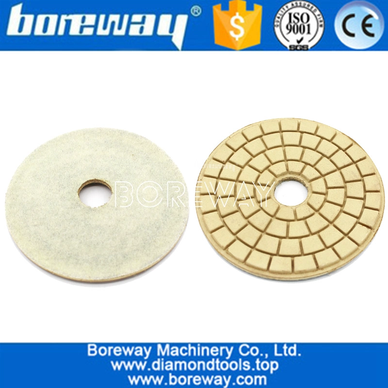 ग्रेनाइट के लिए 4 इंच गीले उपयोग हीरा चमकाने सफेद बफ पैड