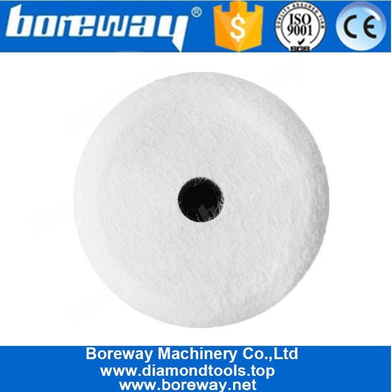 4 इंच ऊन फेलिंग बफर पैड M14 धागा पालिशगर कोण बनाने की मशीन के लिए