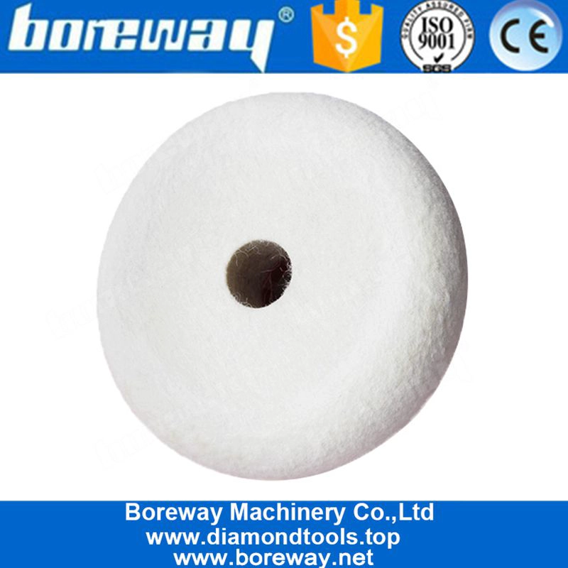 4 इंच ऊन फेलिंग बफर पैड M14 धागा पालिशगर कोण बनाने की मशीन के लिए