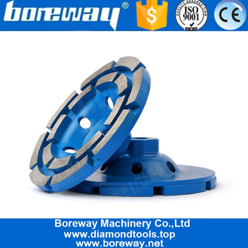 4 Zoll M14 Gewinde zweireihig Segment Diamantschleifscheibe für Granit Beton