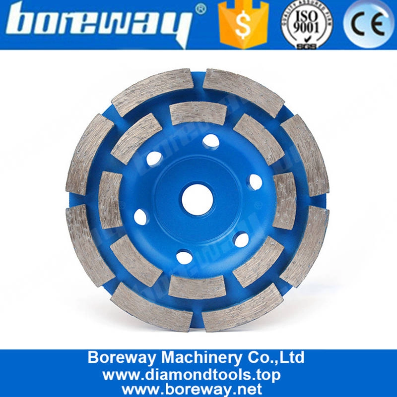 4 Zoll M14 Gewinde zweireihig Segment Diamantschleifscheibe für Granit Beton