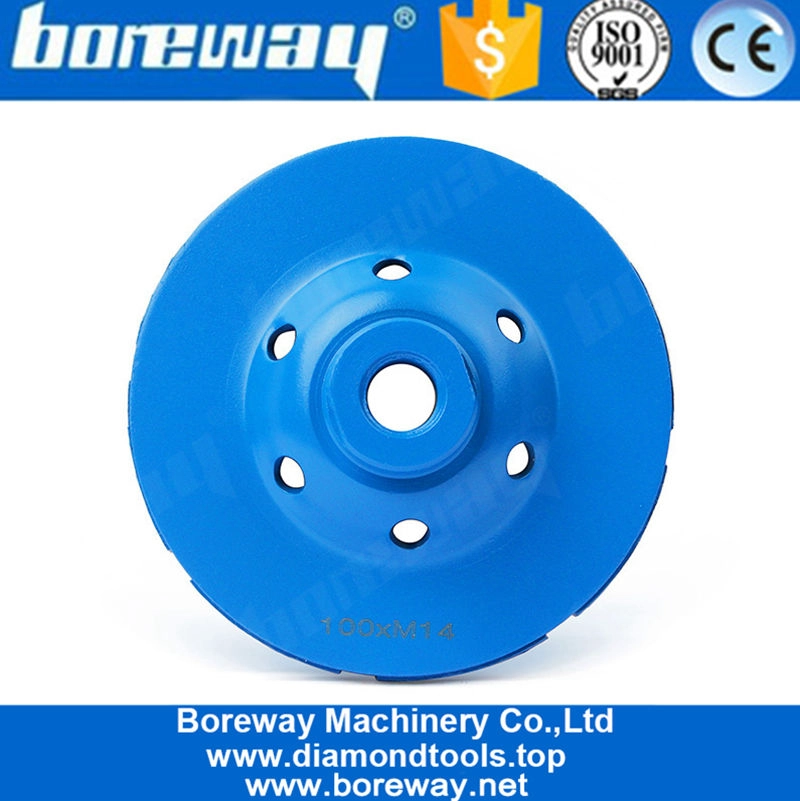 4 Zoll M14 Gewinde zweireihig Segment Diamantschleifscheibe für Granit Beton