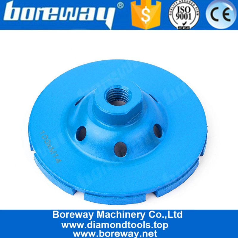 4 Zoll M14 Gewinde zweireihig Segment Diamantschleifscheibe für Granit Beton