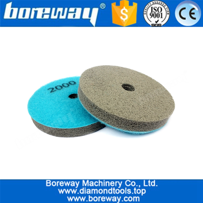 大理石の花崗岩スレートとコンクリート床用の4 "ナイロン繊維スポンジ研磨パッド