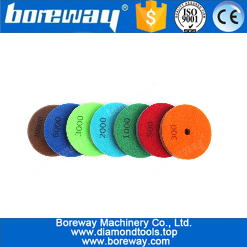 大理石の花崗岩スレートとコンクリート床用の4 "ナイロン繊維スポンジ研磨パッド