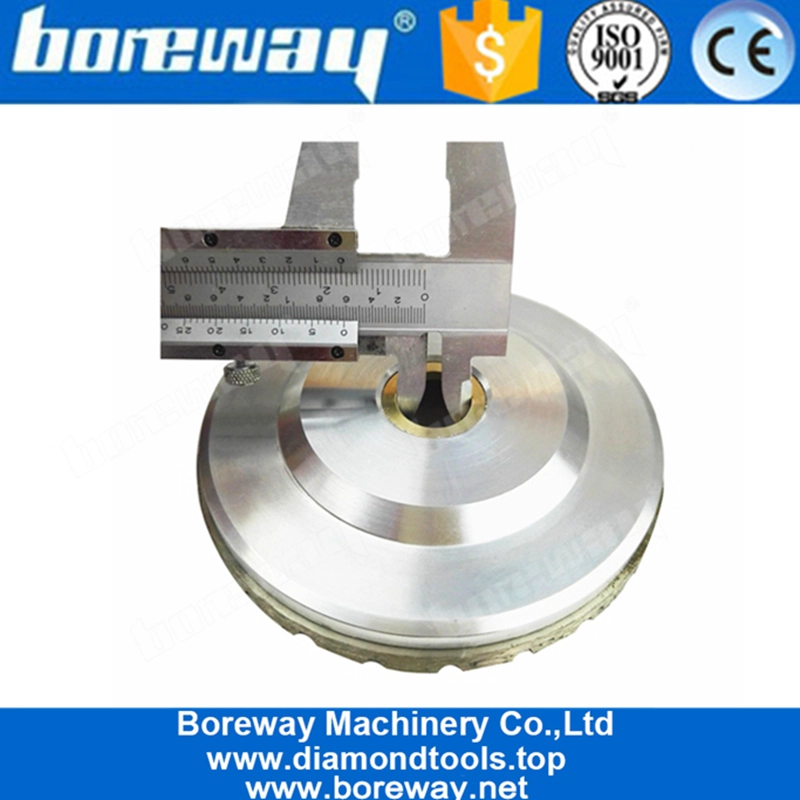 花崗岩のコンクリート微粉砕用のM14スレッド付き4インチ＃100アルミニウムベースダイヤモンド研削カップホイール