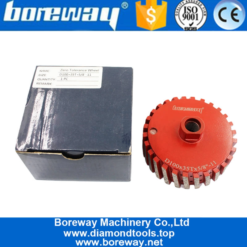 ग्रेनाइट पत्थर सिंक एज हटाने आपूर्तिकर्ताओं के लिए 4 इंच 100 मिमी शून्य पीसने सहनशीलता ड्रम व्हील