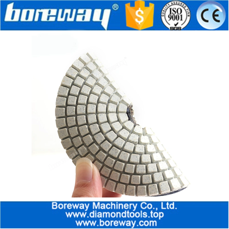 Tamponi per lucidatura a secco e umido da 4 pollici 100mm 7pcs diamantati per granito e pietra di marmo