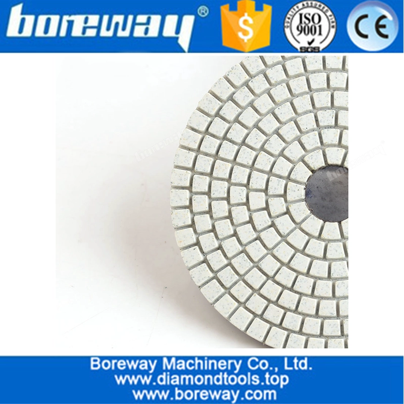 Tamponi per lucidatura a secco e umido da 4 pollici 100mm 7pcs diamantati per granito e pietra di marmo