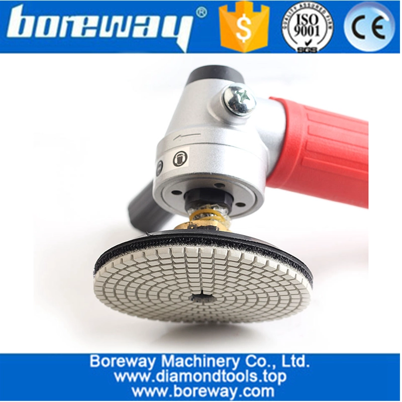 Tamponi per lucidatura a secco e umido da 4 pollici 100mm 7pcs diamantati per granito e pietra di marmo