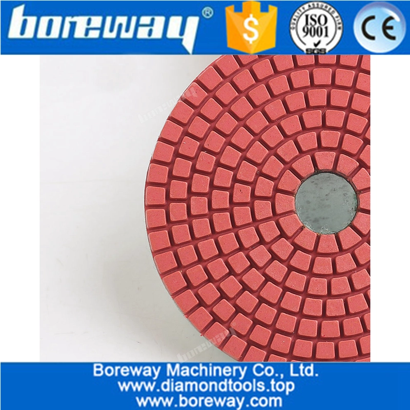 ग्रेनाइट संगमरमर पत्थर कंक्रीट के लिए 4 इंच 100 मिमी 7pcs हीरा पॉलिशिंग पैड और घर्षण डिस्क