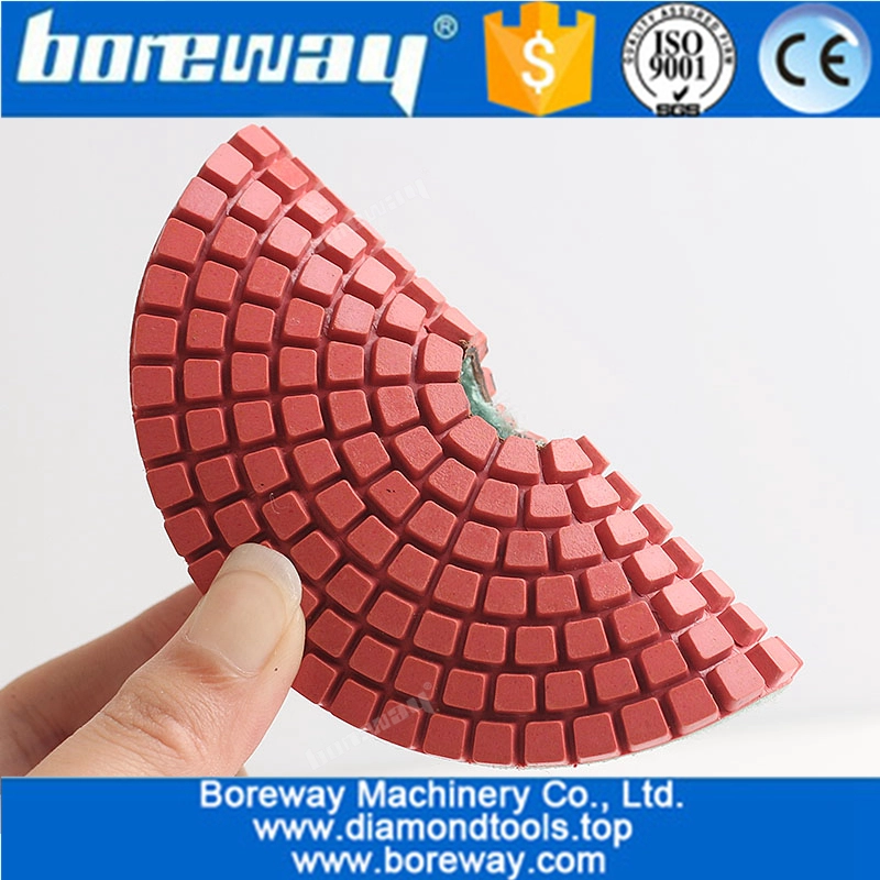 ग्रेनाइट संगमरमर पत्थर कंक्रीट के लिए 4 इंच 100 मिमी 7pcs हीरा पॉलिशिंग पैड और घर्षण डिस्क