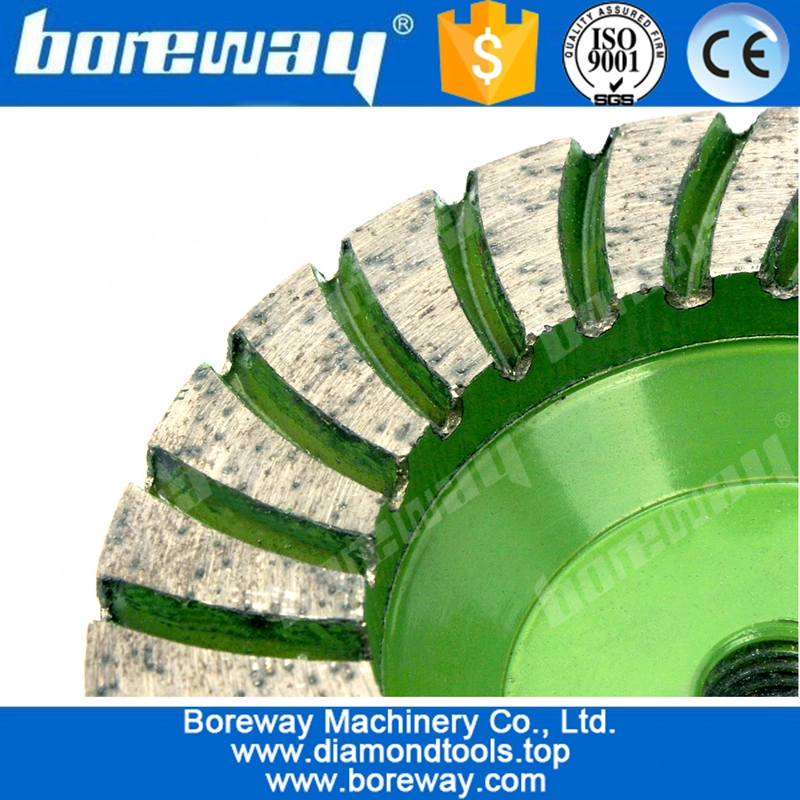 4 inch 30# Diamond Cup Wheel Silent Core Turbo Cup Grinding Aluminum  For Concrete Granite