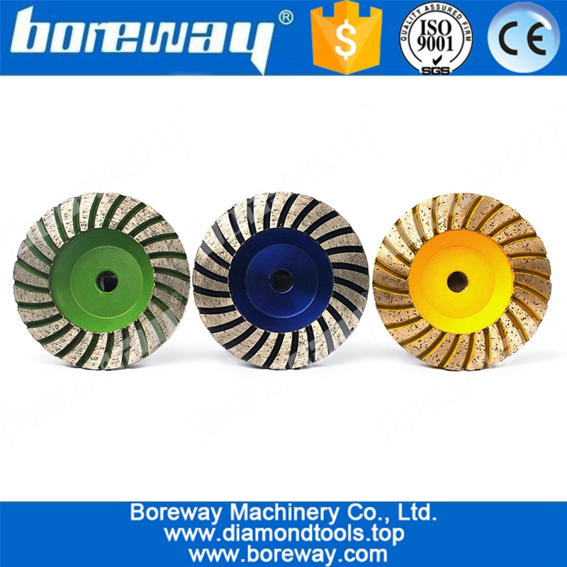 4 inch 30# Diamond Cup Wheel Silent Core Turbo Cup Grinding Aluminum  For Concrete Granite