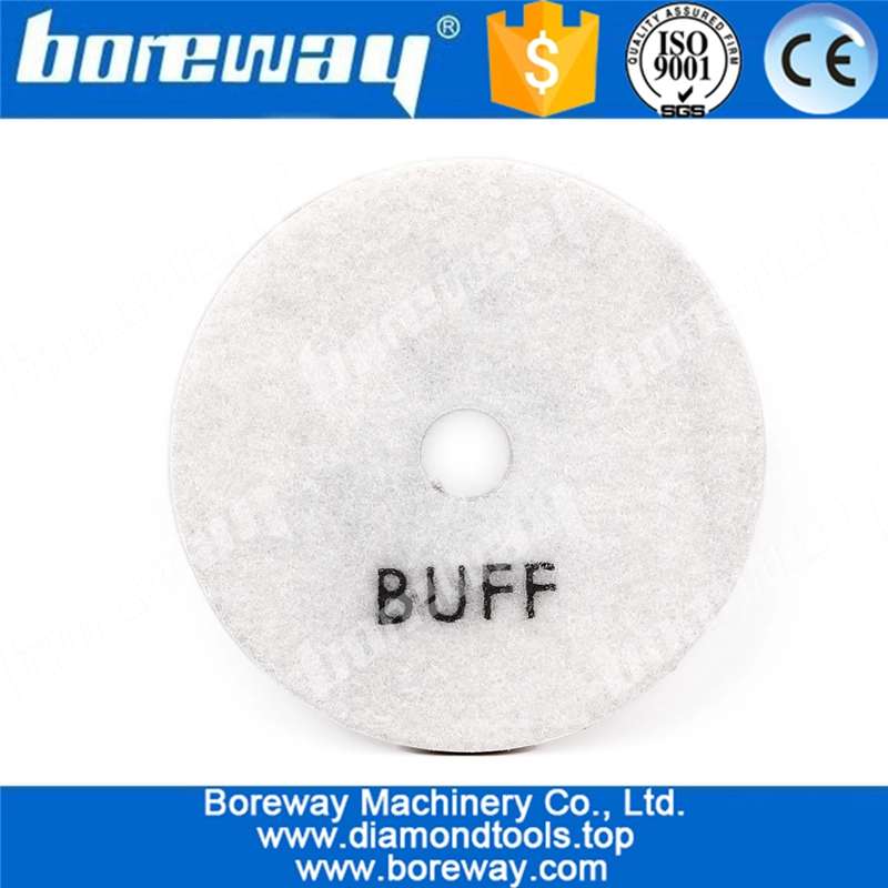 पत्थर के लिए 4 इंच डायमंड पॉलिशिंग पैड सफेद बफ गीला पॉलिशिंग