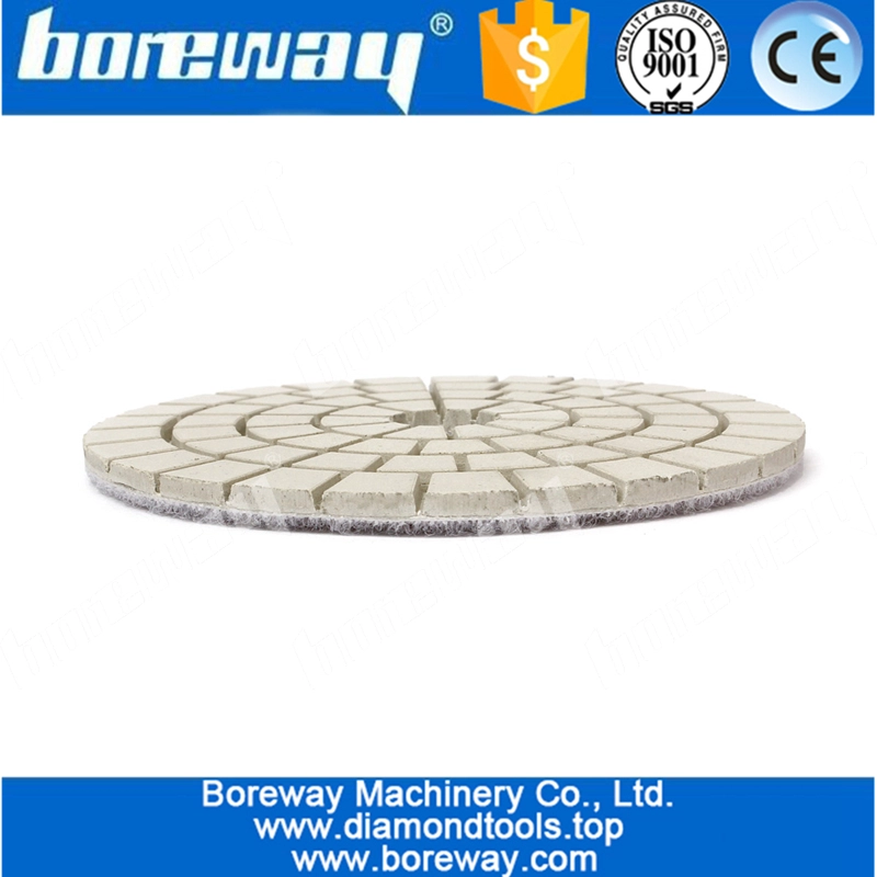 पत्थर के लिए 4 इंच डायमंड पॉलिशिंग पैड सफेद बफ गीला पॉलिशिंग