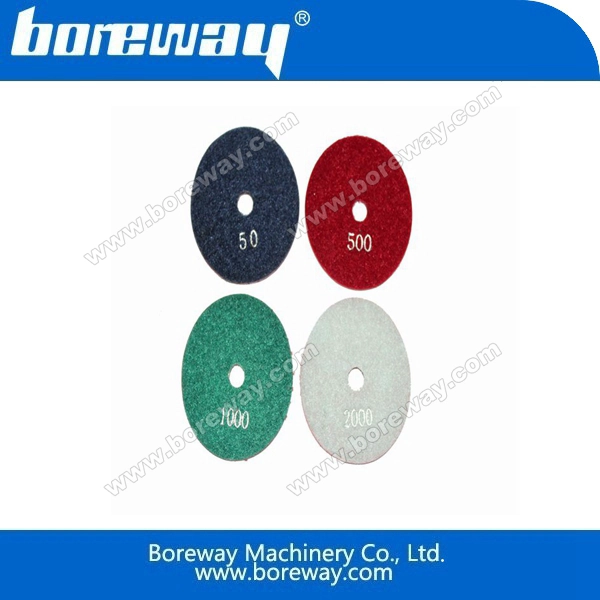 4 इंच की चमकदार लाल पालिशगर पैड