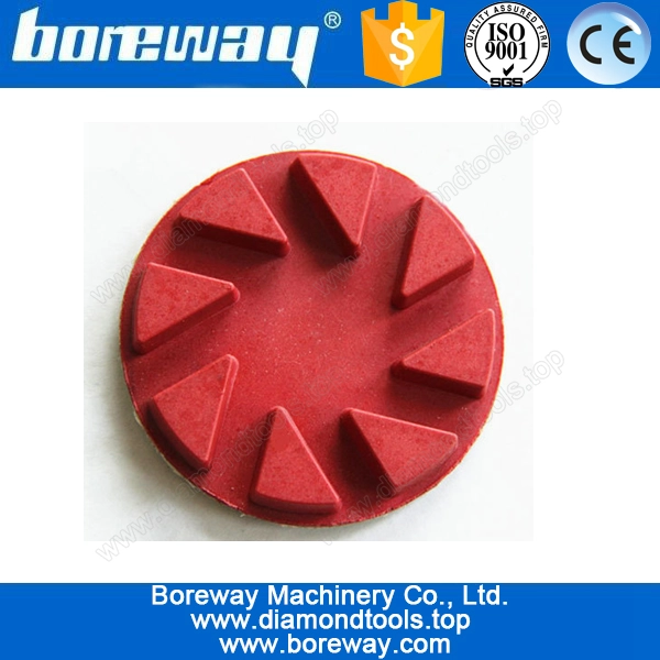 화강암 4 "수지 본드 다​​이아몬드 바닥 연마 패드, 돌 바닥 벨크로 다이아몬드 수지 연마 패드