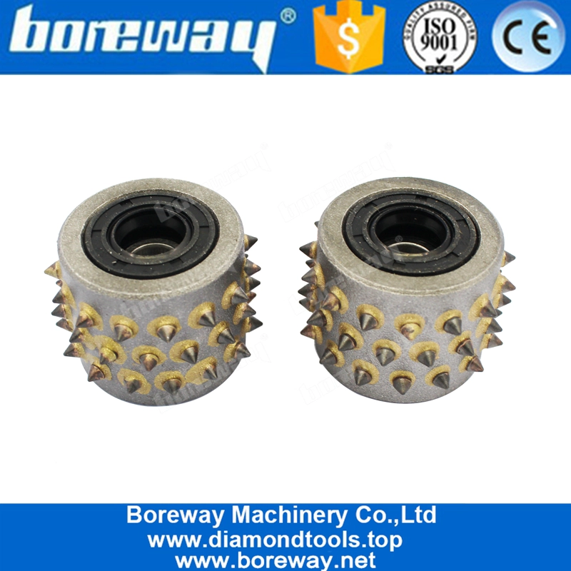 粉砕のためのサポートのない45歯のダイヤモンドのブッシュのハンマーローラー