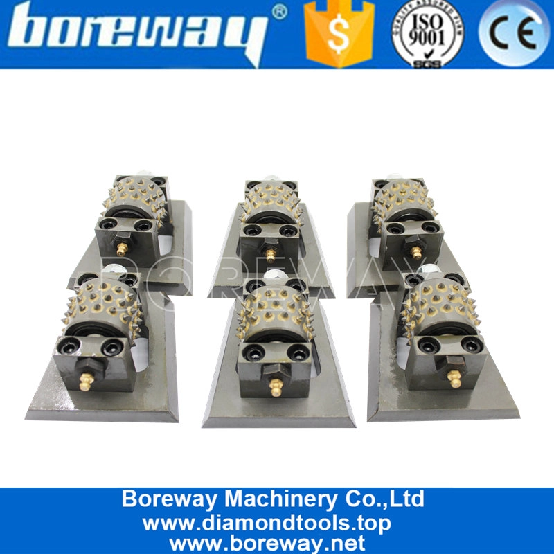 प्राचीन सतह के लिए फ्रैंकफर्ट बेस के साथ 45 टिप हीरा बुश हथौड़ा रोलर