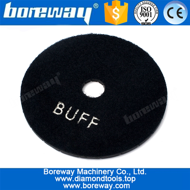 स्टोन मार्बल सिरेमिक्स के लिए 4 इंच ब्लैक टाइप डायमंड बफ़ पॉलिशिंग पैड