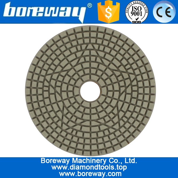 4inch 100mm 3 steps five-pointed star wet use diamond polishing pads for marble granite quartz concrete ceramic