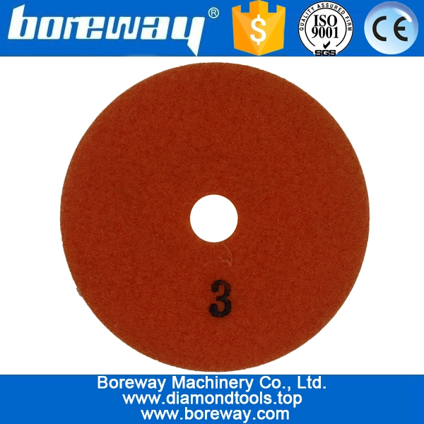 4inch 100mm 3 steps five-pointed star wet use diamond polishing pads for marble granite quartz concrete ceramic