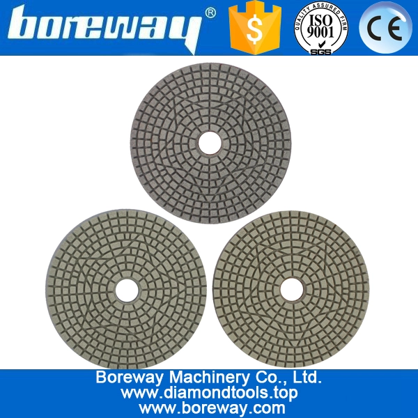 4inch 100mm 3 steps five-pointed star wet use diamond polishing pads for marble granite quartz concrete ceramic