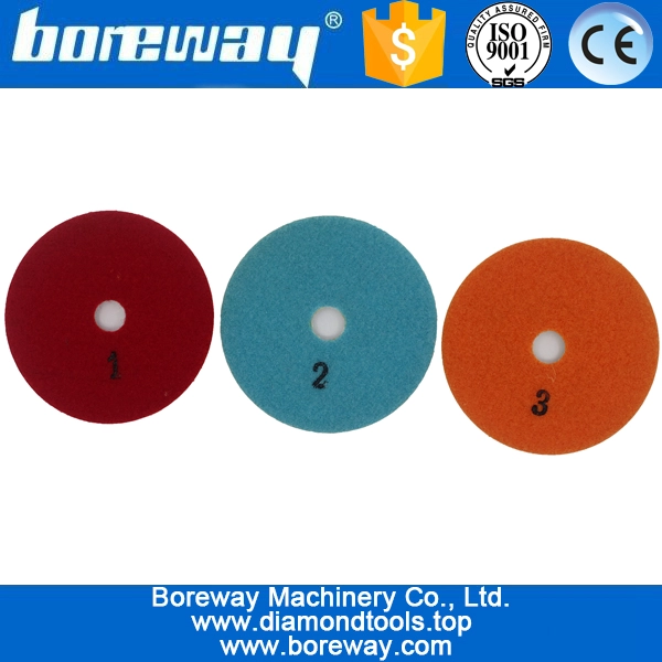 4inch 100mm 3 steps five-pointed star wet use diamond polishing pads for marble granite quartz concrete ceramic