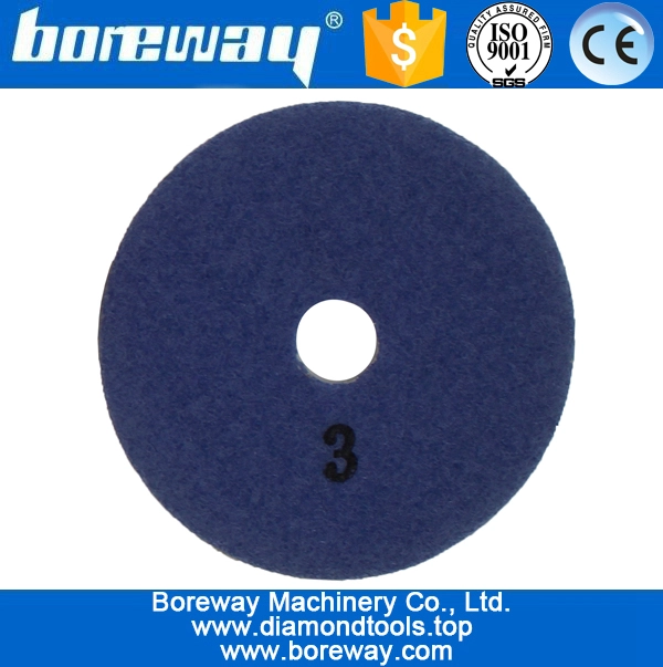 ストーンコンクリートセラミック用4inch 100mm 3段乾式・湿式ダイヤモンド研磨パッド