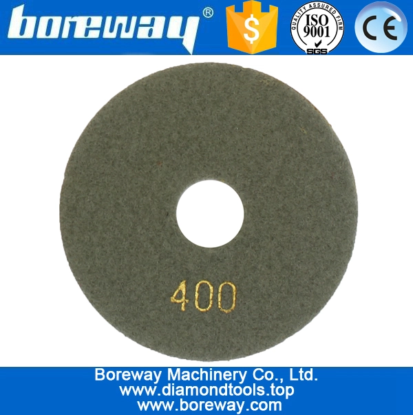 석고 세라믹 콘크리트 용 4inch 100mm 5 단계 젖음성 갈색 금속 다이아몬드 연마 패드