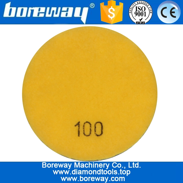 4inch 100mm 7 steps black spiral wet use floor polishing pads for stone ceramic concrete