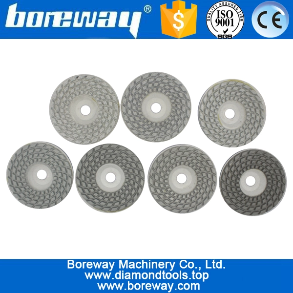 4inch 100mm 7 steps plastic backer diamond polishing pads