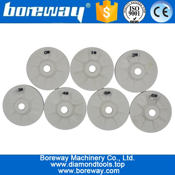 4inch 100mm 7 steps plastic backer diamond polishing pads