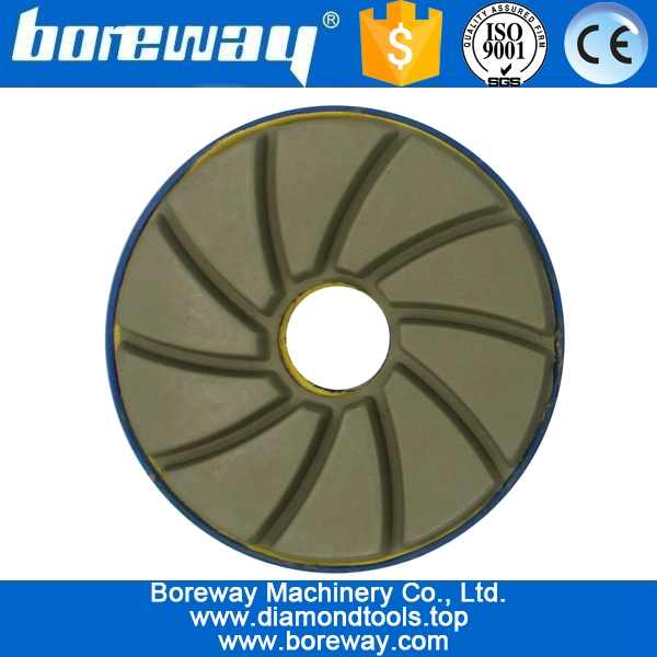 4inch 100mm 7 단계 달팽이 잠금 다이아몬드 가장자리 연마 패드