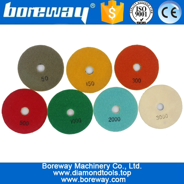 4 zoll 100mm 7 schritte sprial typ diamant polierscheiben für stein keramik beton
