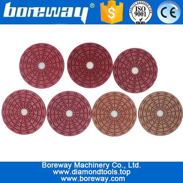 4 pulgadas 100mm 7 pasos húmedos uso pulido de diamantes almohadillas de mármol de granito de cuarzo de hormigón de cerámica