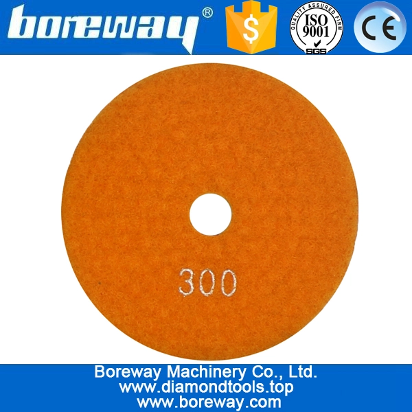 4inch 100mm 7 steps wet use diamond polishing pads for stone ceramic concrete