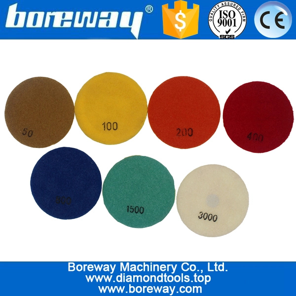 4inch 100mm 7 steps wet use floor polishing pads for floor